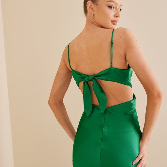 NWT Bardot 100% VISCOSE Slip dress in Fern 693 - Picture 4 of 8